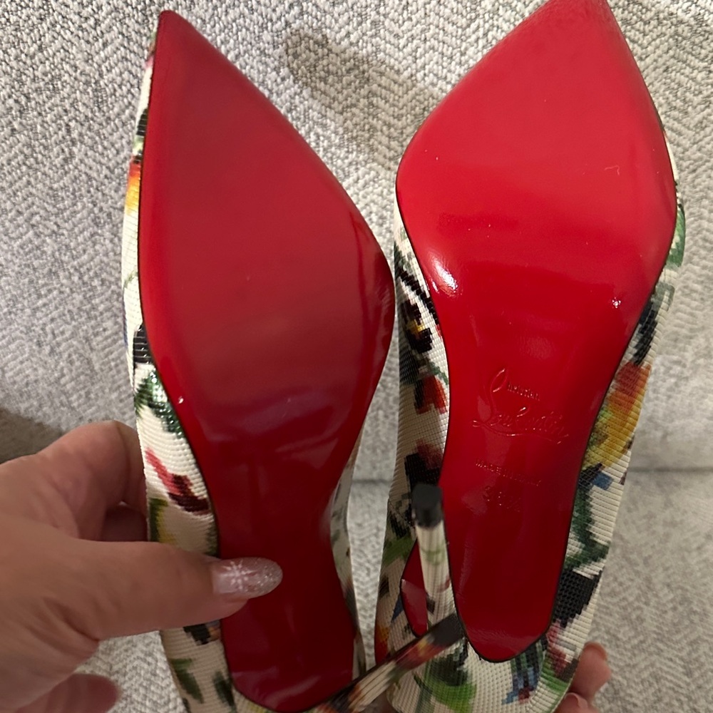 Christian Louboutin Multicolor Floral Heels - Picture 4 of 8